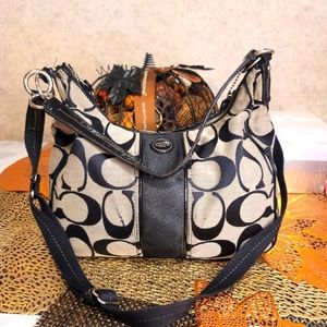 COACH signature canvas Hobo purse